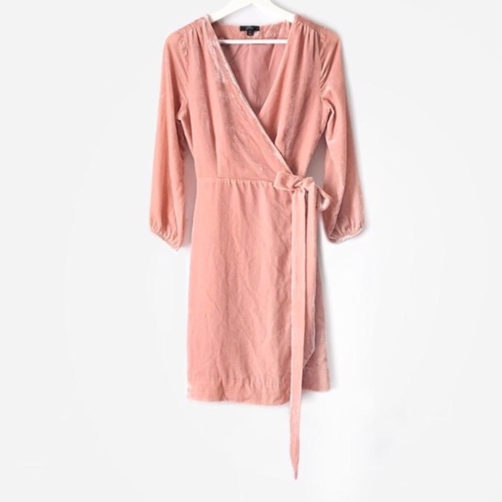 J.crew Blush Pink Classic Wrap Dress